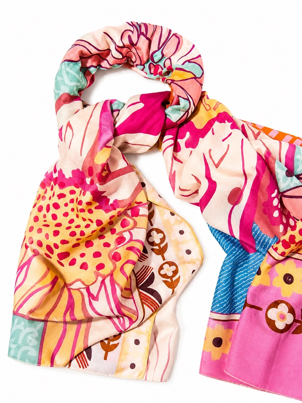 Floral Haze Printed Scarf by Saachi